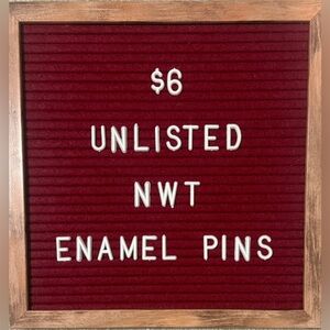 Unlisted NWT Enamel Pins for a posh show